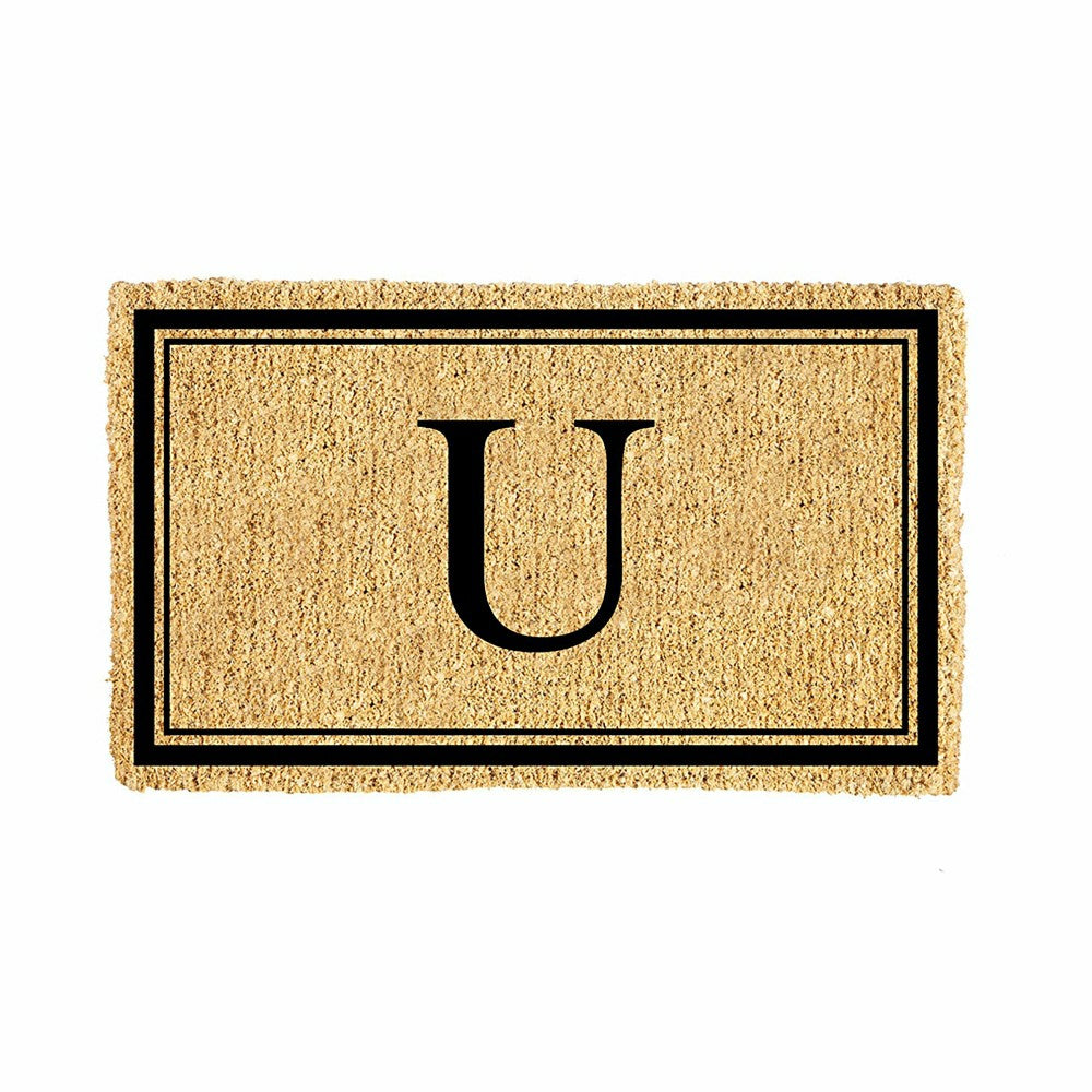 Monogram Coir Mat, Letter "U"