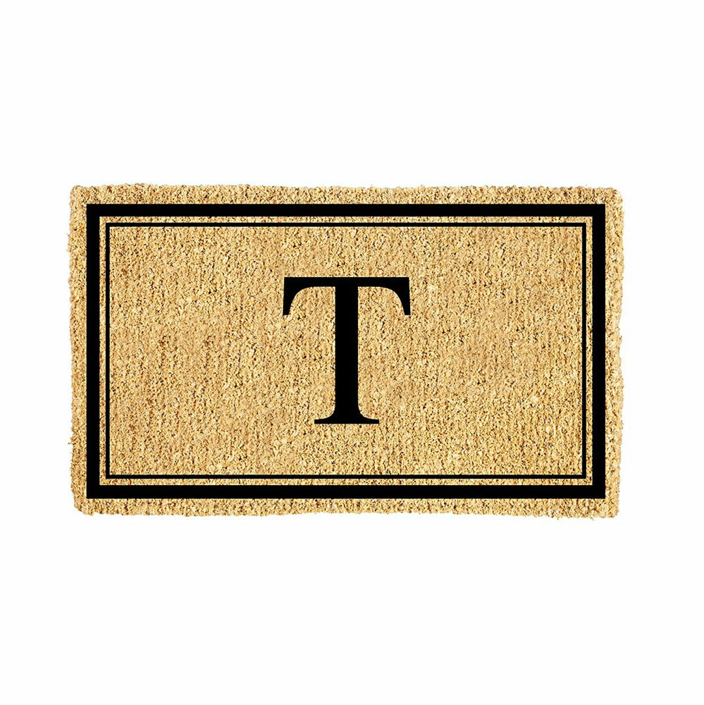 Monogram Coir Mat, Letter "T"