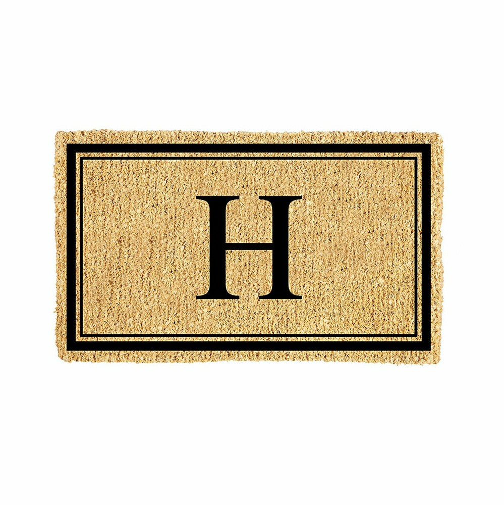 Monogram Coir Mat, Letter "H"