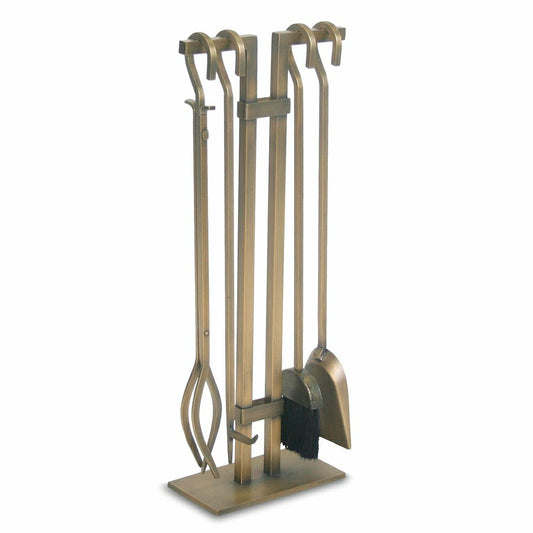 Sinclair 4-Pc. Brushed Brass Fireplace Tool Set