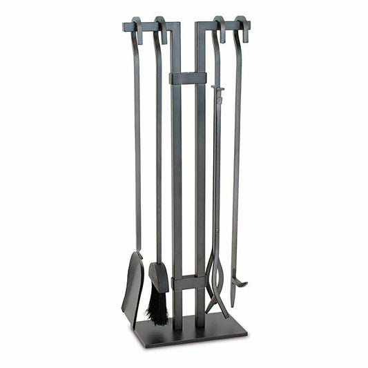 Sinclair 5-Piece Fireplace Tool Set in Natural Iron Finish