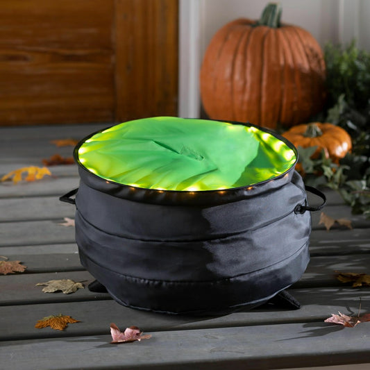 Indoor/Outdoor Halloween Witch's Cauldron with Lights