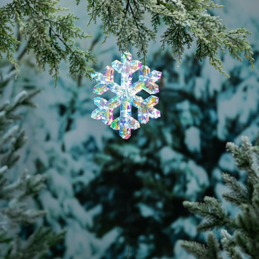 Pearl and Pine Outdoor Lamp & Lighting, LED Snowflake, 9"H