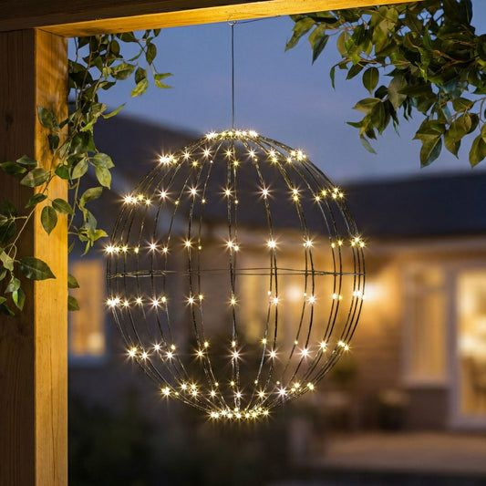 LED Foldable Lighting Sphere Décor with 160 Warm White Lights