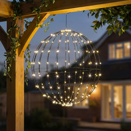 LED Foldable Lighting Sphere Décor with 200 Warm White Lights