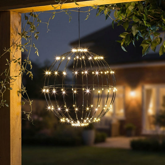 LED Foldable Lighting Sphere Décor with 140 Warm White Lights
