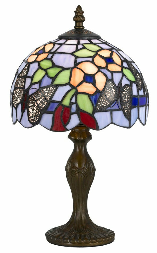 Tiffany Butterfly Lamp with Zinc Base