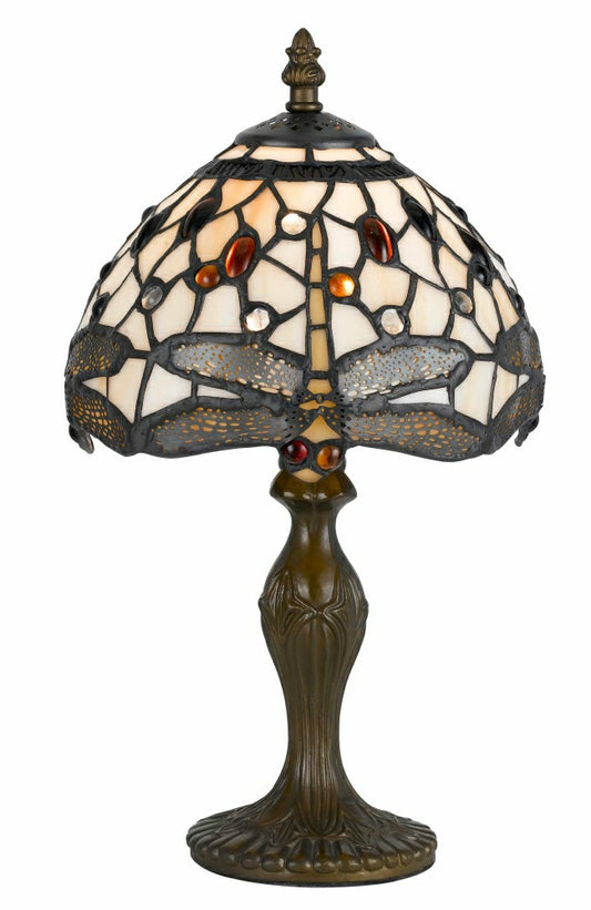 Tiffany Dragonfly Lamp with Zinc Base