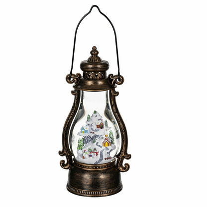 Hearfelt Cheer LED Table Decor Holiday Scene Plastic Water Lantern, 11