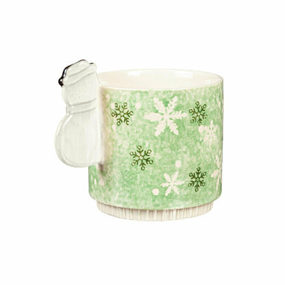 15oz Ceramic Cup, Snowman Handle