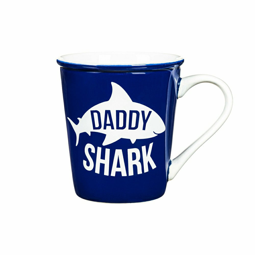 Daddy and Me Drinkware Gift Sets Ceramic Cup O' Java, Daddy Shark/Baby