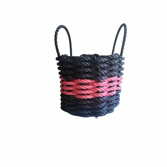 Rope Storage Basket Black and Pink