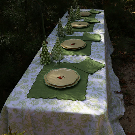 Ivory Flora Parlour Tablecloth