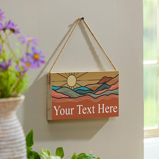 Southwest/Texas Everyday Hanging Signs w/rope Landscape (11“x6”)​