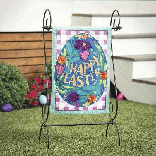 Happy Easter Applique Garden Flag