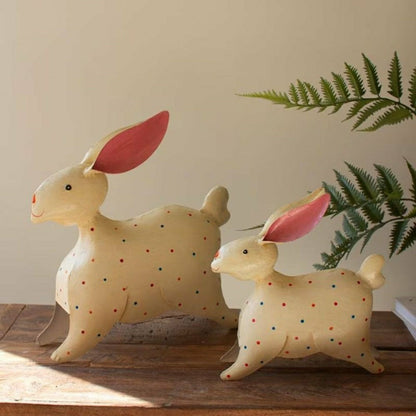 Metal Rabbit Garden Statue, Set of 2