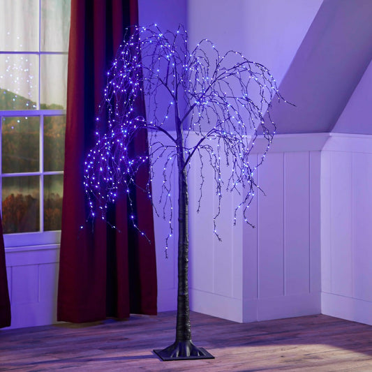 Indoor/Outdoor Halloween Weeping Willow, 6'H with 500 Lights