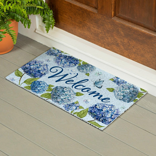 Hydrangea Haven, PVC Trapper Mat 28"x16"