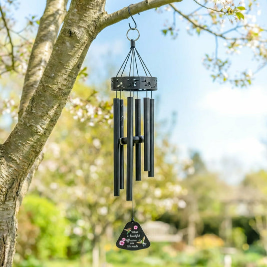 Memorial Decorative Windchime, Lasercut, "What a Beautiful Difference