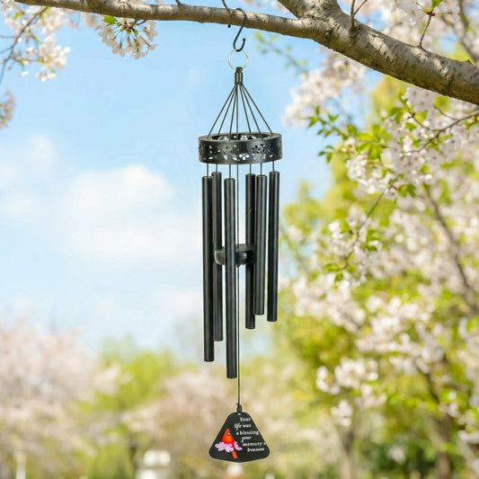 Memorial Decorative Windchime, Lasercut, "Your Life was a Blessing", C