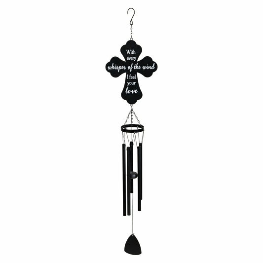 Memorial Decorative WInd Chime, Metal Lasercut, Cross