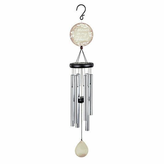 Avria Metal Hand-Tuned Wind Chime, "Forever In My Heart", 27"