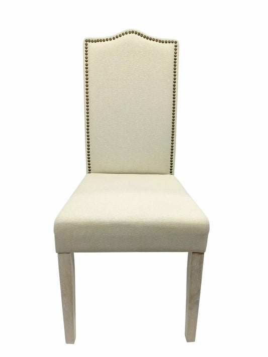 Romero Parson Linen Upholstery Chair, Natural Driftwood