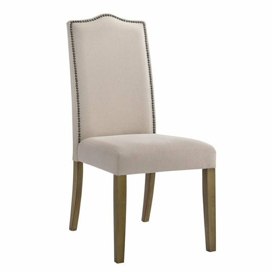 Romero Parson Linen Upholstery Chair, Harvest Oak