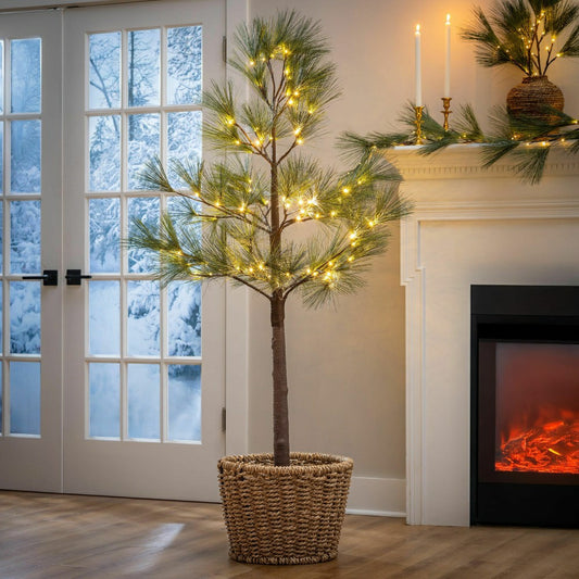 Winter Grove Tree Pine Indoor/Outdoor LED Artificial Tree, 72"H