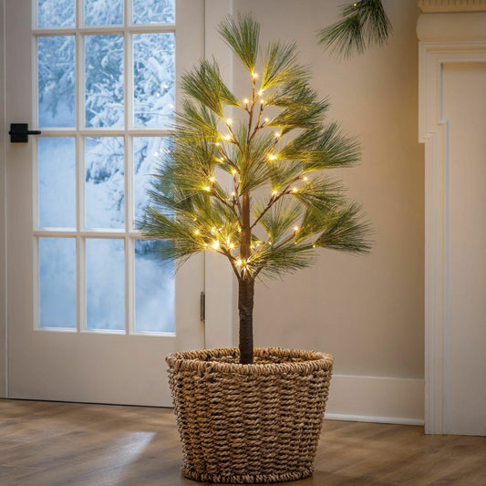 Winter Grove Tree Pine Indoor/Outdoor LED Artificial Tree, 48"H