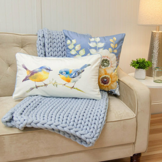 Spring Flowers Decorative Pillow Set