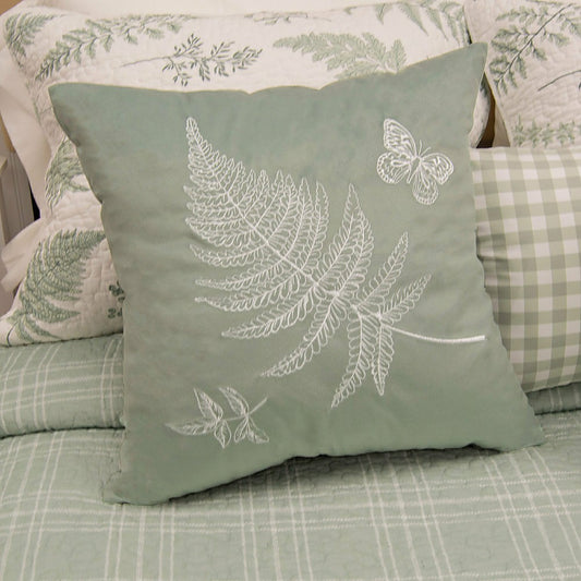 Botanical Decorative Pillow Cover, Fern