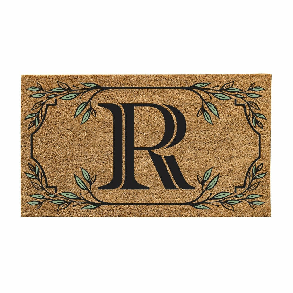 Monogram Coir Mat, Letter "R"
