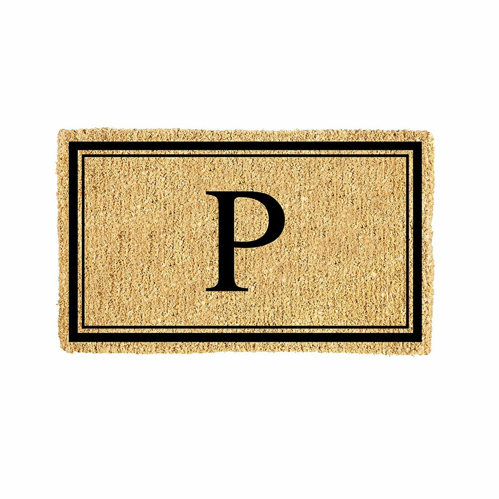 Monogram Coir Mat, Letter "P"