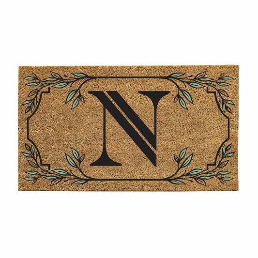 Monogram Coir Mat, Letter "N"