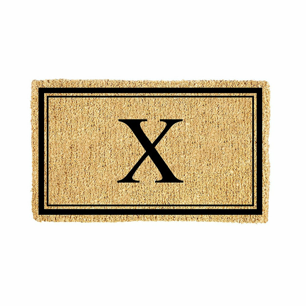 Monogram Coir Mat, Letter "X"