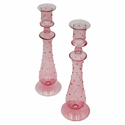 Rose Garden Dotty Candle Holder - Pair