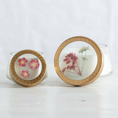 Spicy Apple Medium Pressed Floral Candle