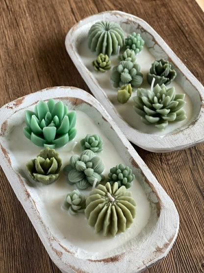 Arizona Dream Cactus Wooden Bowl Candle