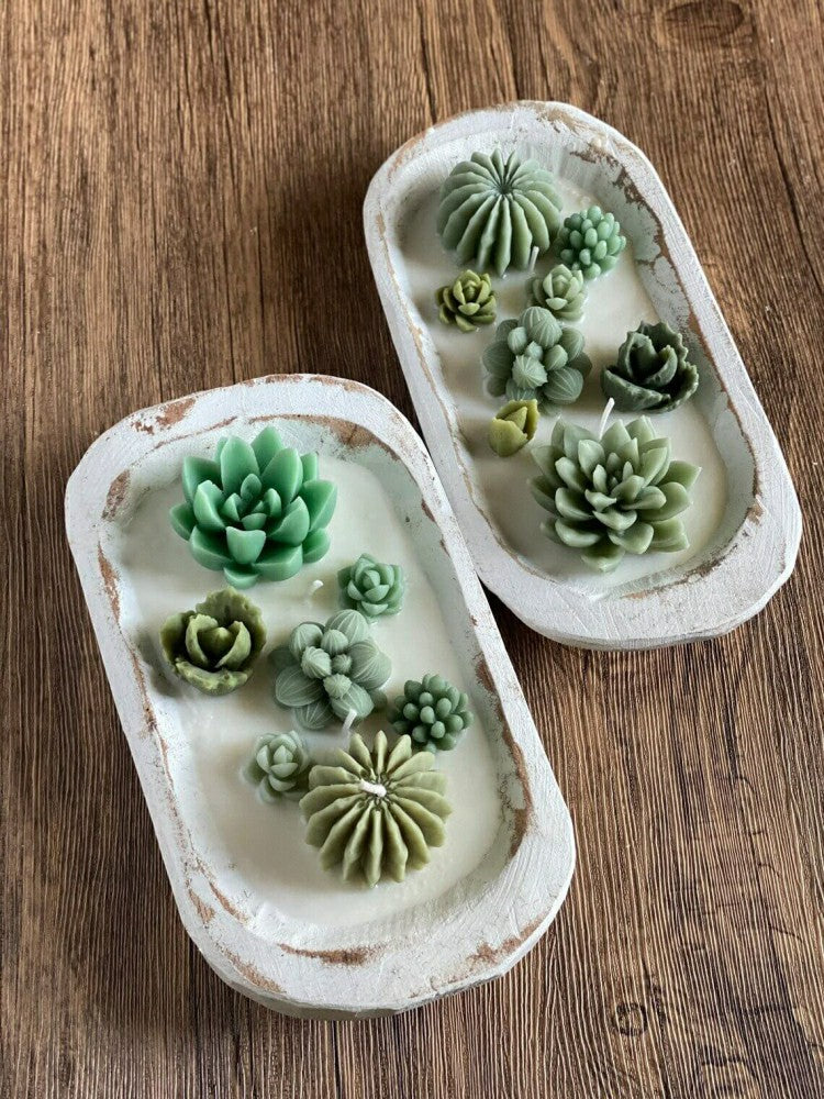Arizona Dream Cactus Wooden Bowl Candle