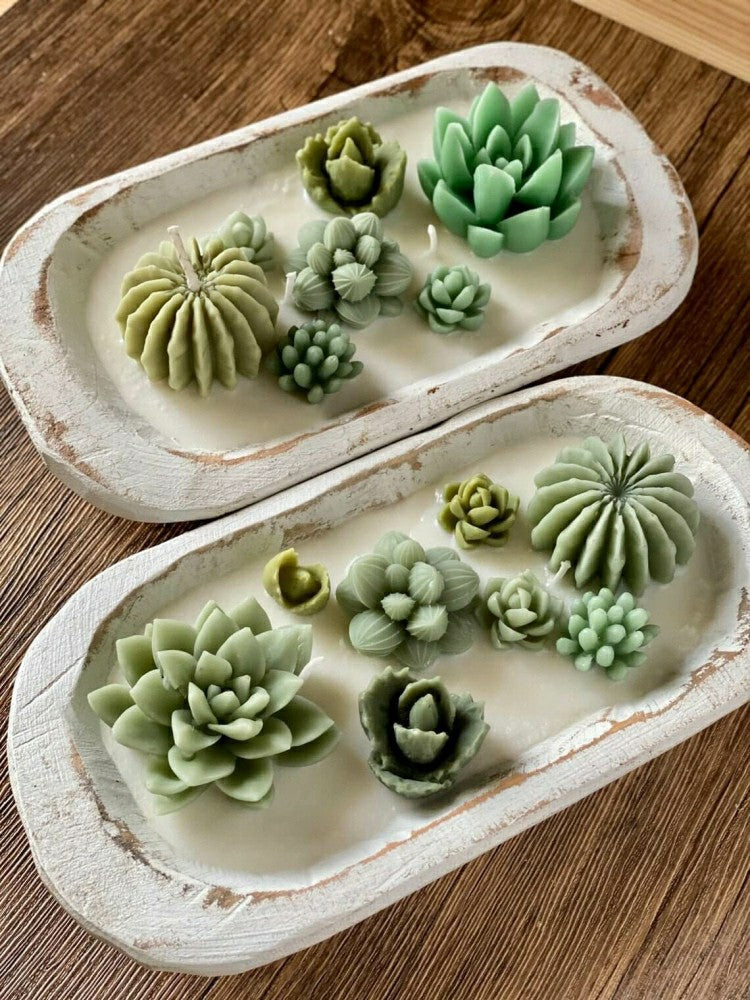 Arizona Dream Cactus Wooden Bowl Candle