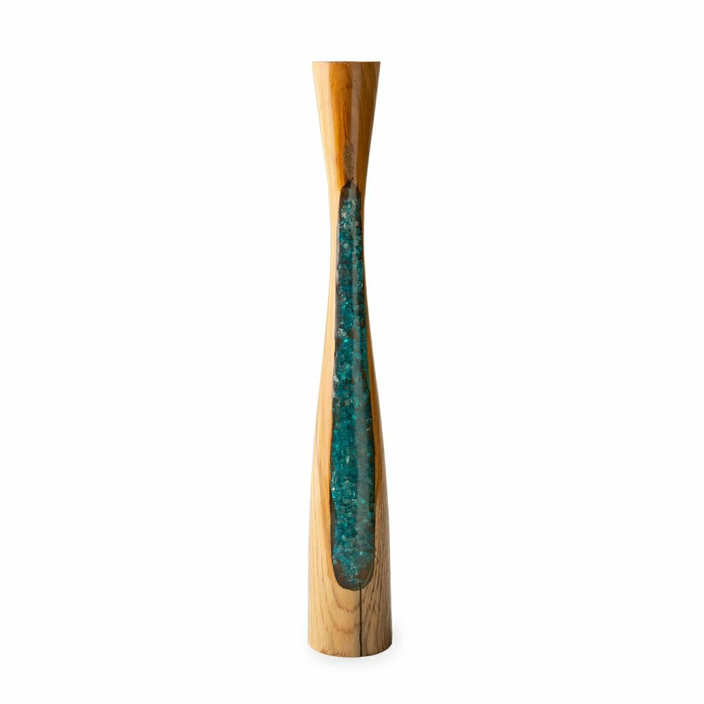 Glass Infused Tall Candleholder