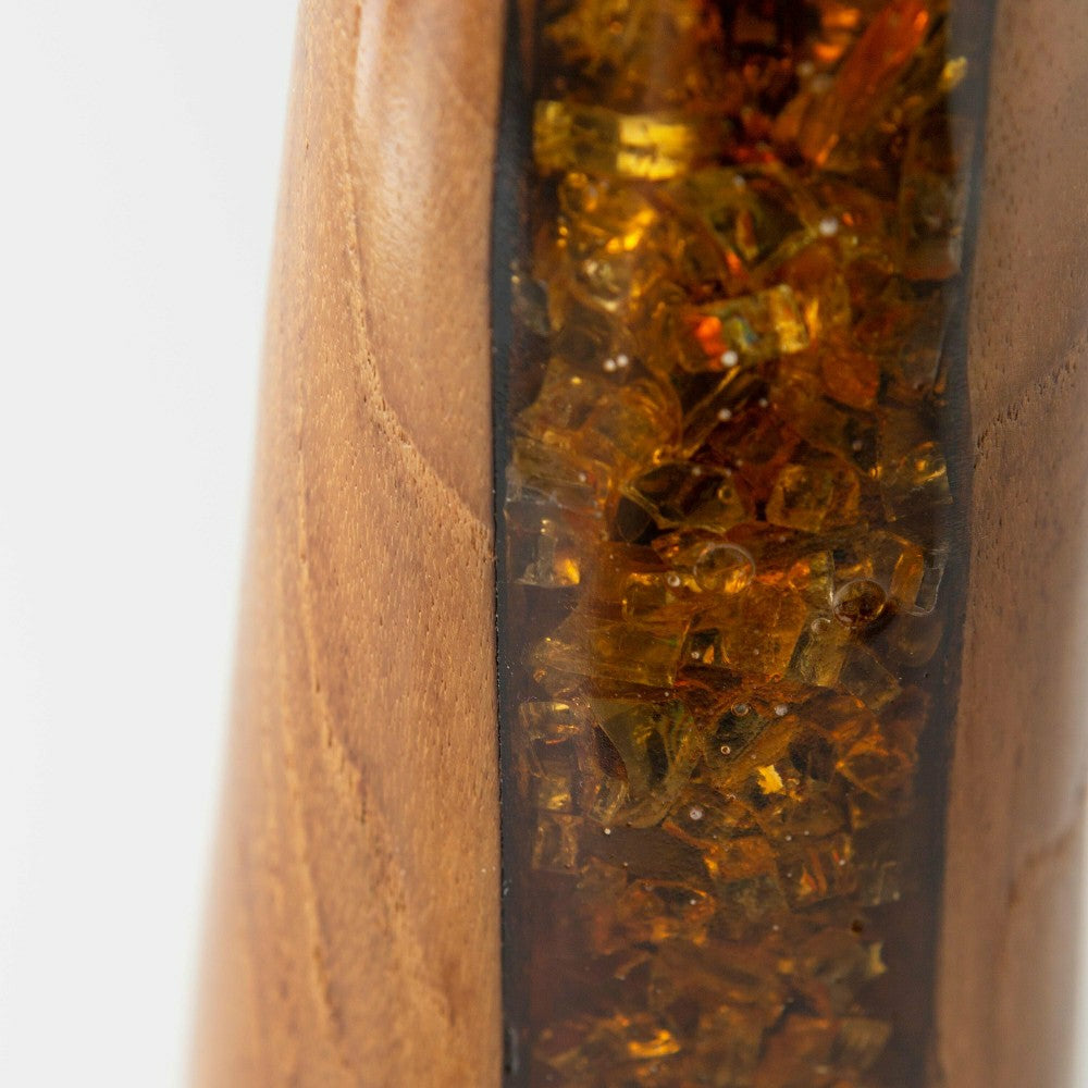 Glass Infused Tall Candleholder
