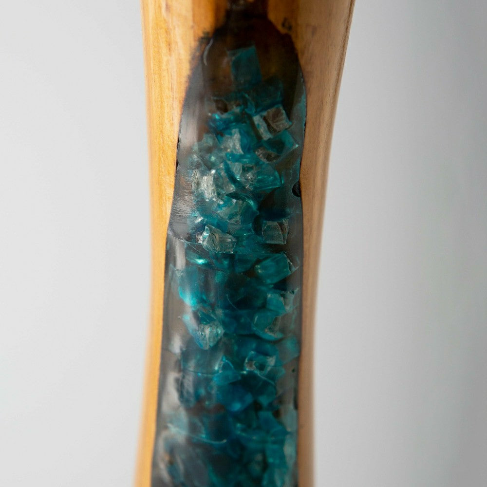 Glass Infused Tall Candleholder