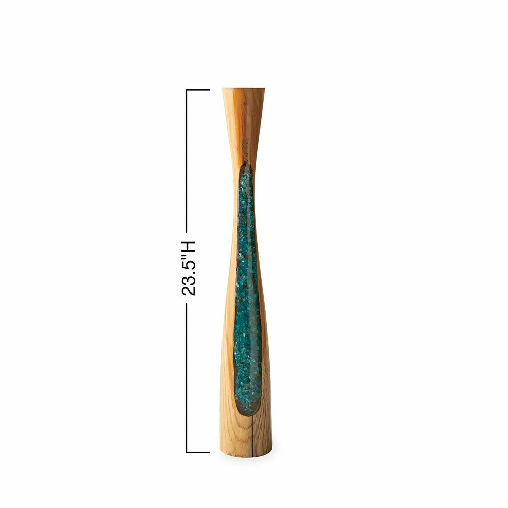 Glass Infused Tall Candleholder