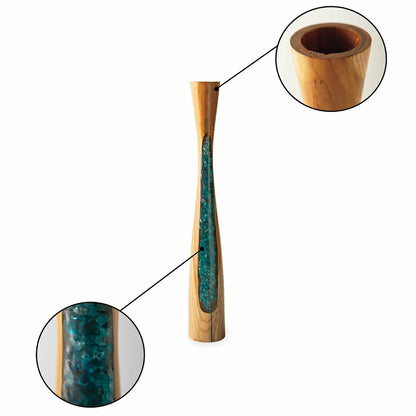 Glass Infused Tall Candleholder