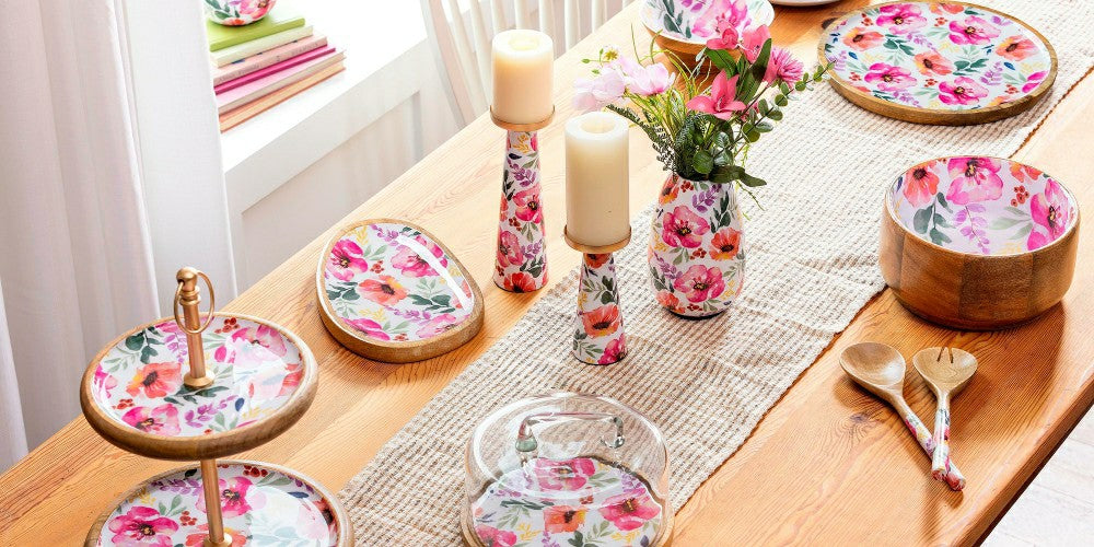 Pastels of Nature Metal Candle Holder Set
