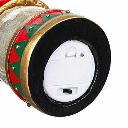 Joyful Traditions LED Table Decor Resin Nutcracker with Crackle Glass
