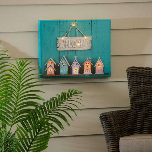 LED Outdoor Canvas, Welcome Birdhouses