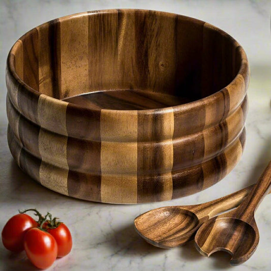 Extra Large Salad Bowl with Servers